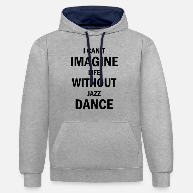 Danse Danse Musique - Sweat à capuche contrasté - gris chiné/bleu marine