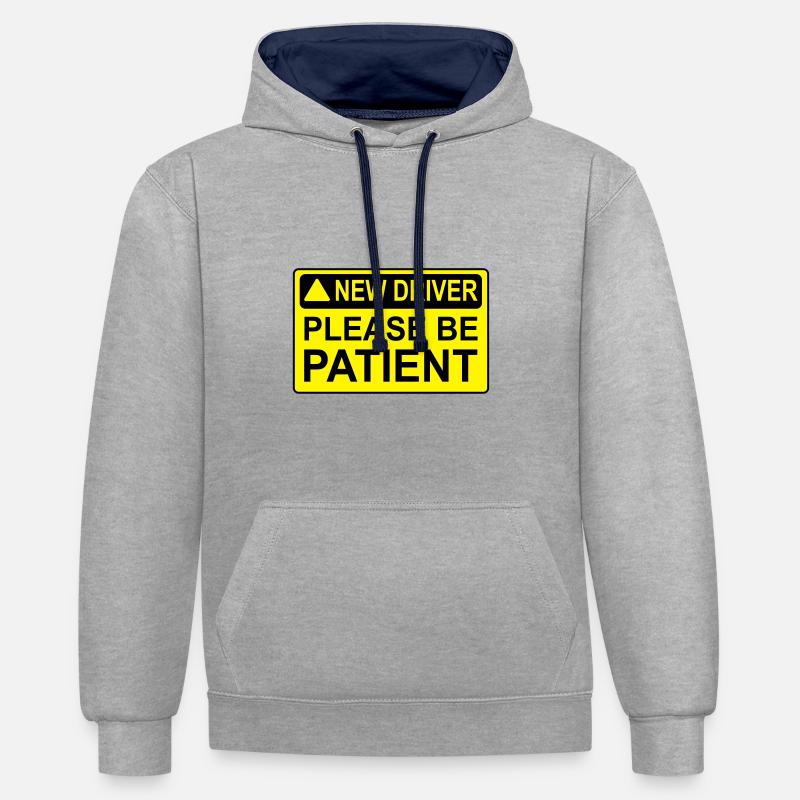 NEWDRIVER2 - Contrast hoodie - heather grey/navy