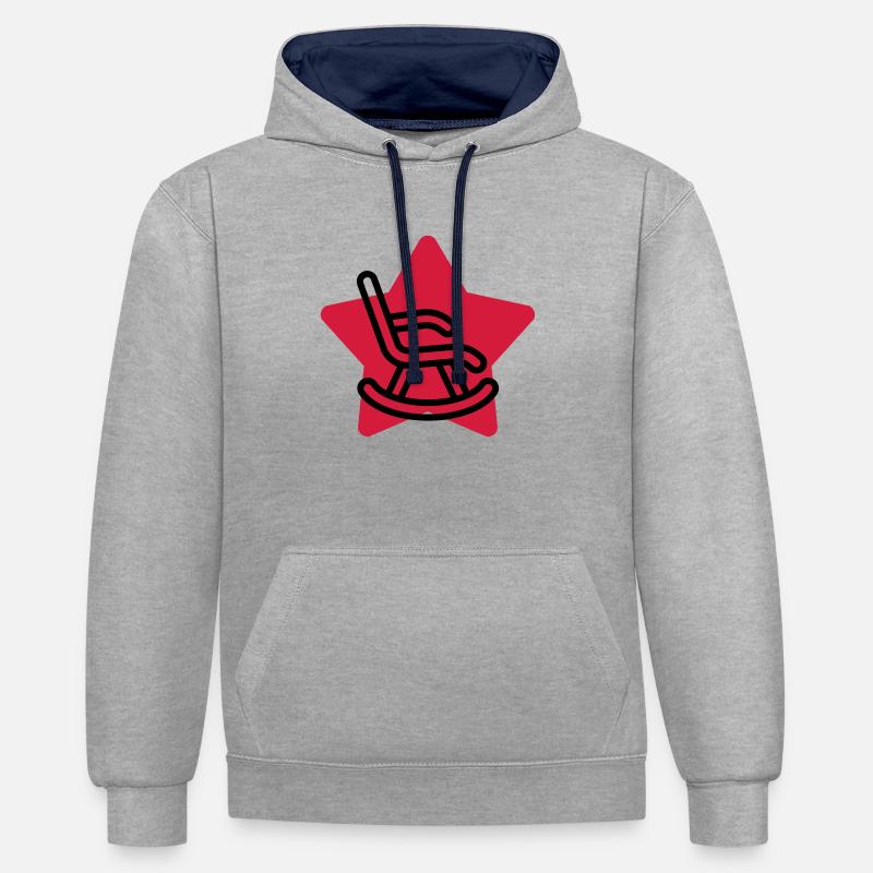 Retirement Retired Ruhestand Retraite Retraitée - Contrast hoodie - heather grey/navy