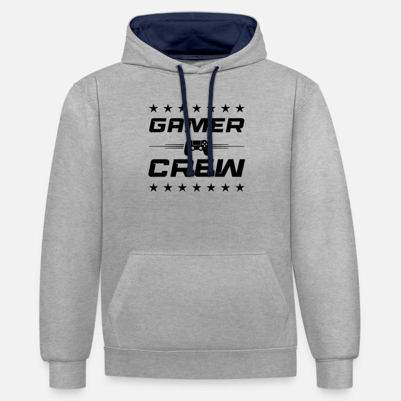 Gamepad Controller - Contrast hoodie - heather grey/navy