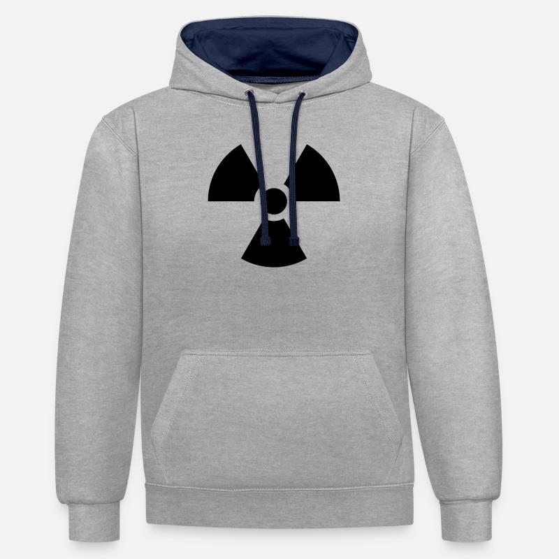 Atom Nuclear - Contrast hoodie - heather grey/navy