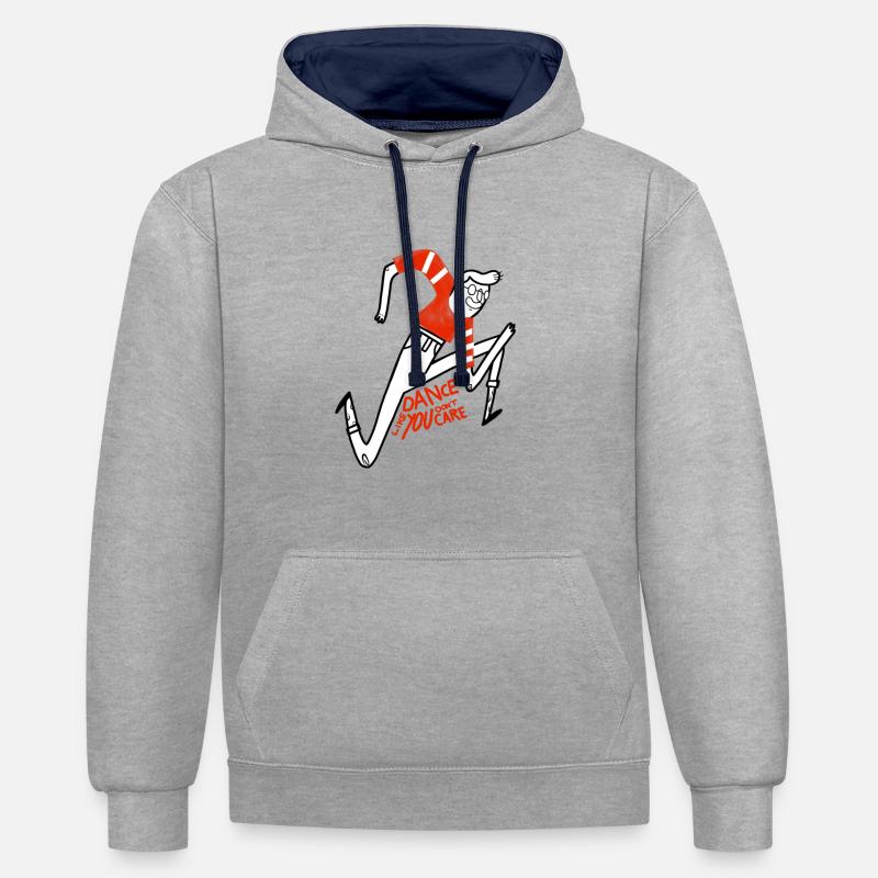 Dansez comme Tom - Sweat à capuche contrasté - gris chiné/bleu marine