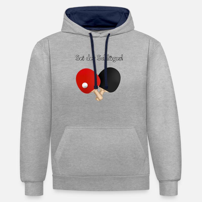 Sei der Schläger Shirt max - Kontrast-Hoodie - Grau meliert/Navy
