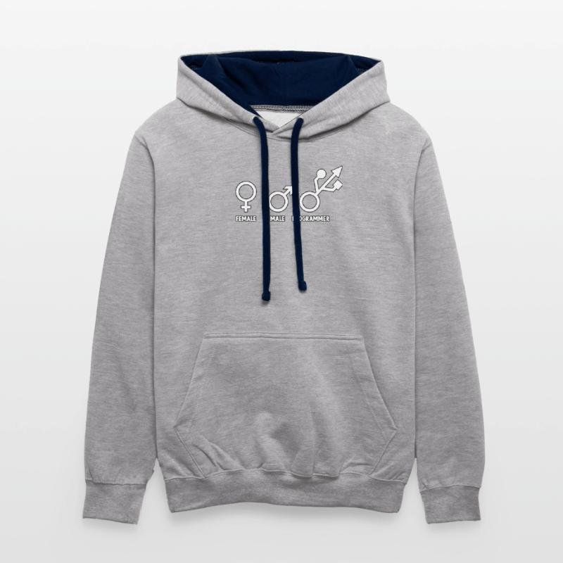 Developer Admin Coder Programmer Computer Contrast hoodie