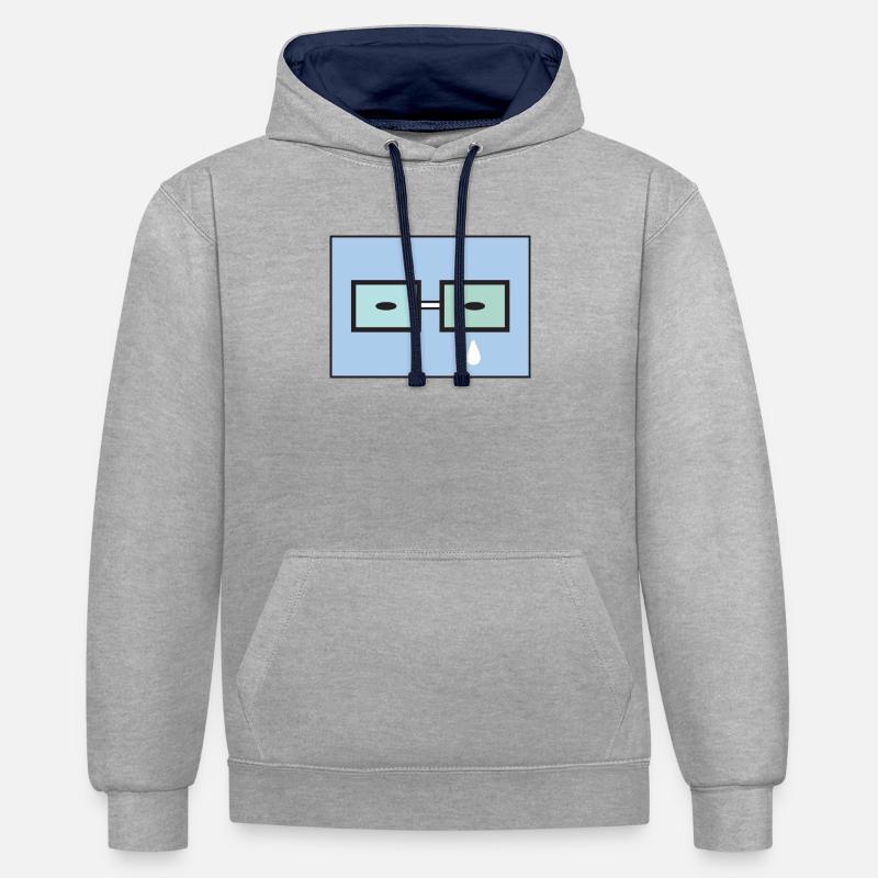 tear - Contrast hoodie - heather grey/navy