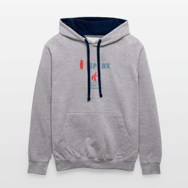 Je parle Java - Je parle Java Sweat à capuche contrasté
