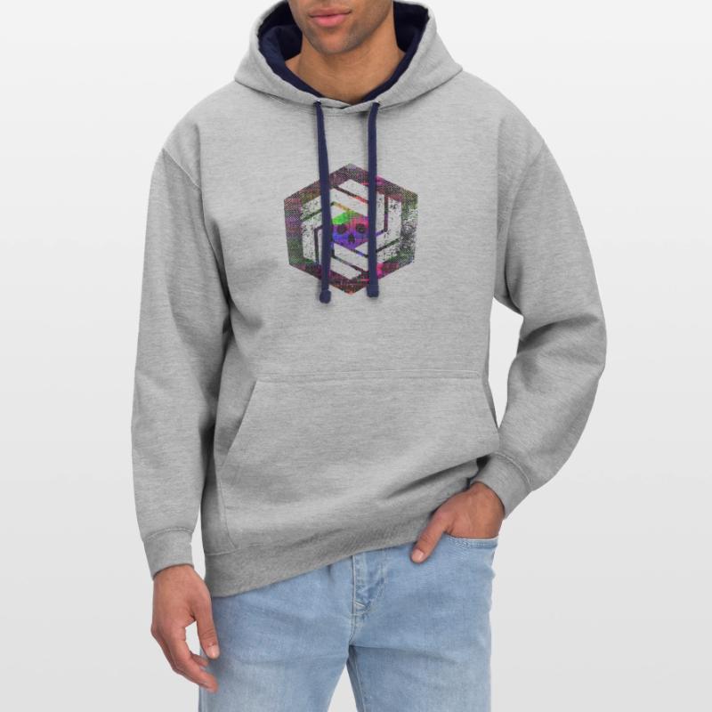 Hexagon-Programmierung Programmierer Codierung geometrisch Kontrast-Hoodie