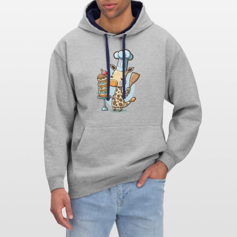 Kochen mit großem Auftrag Kontrast-Hoodie
