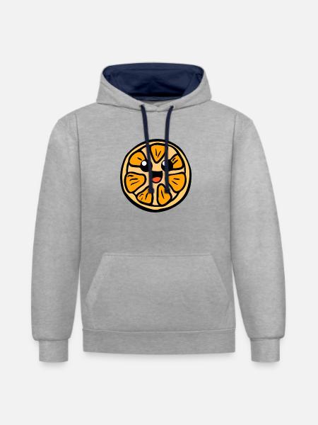 Orange Joe - Contrast hoodie - heather grey/navy