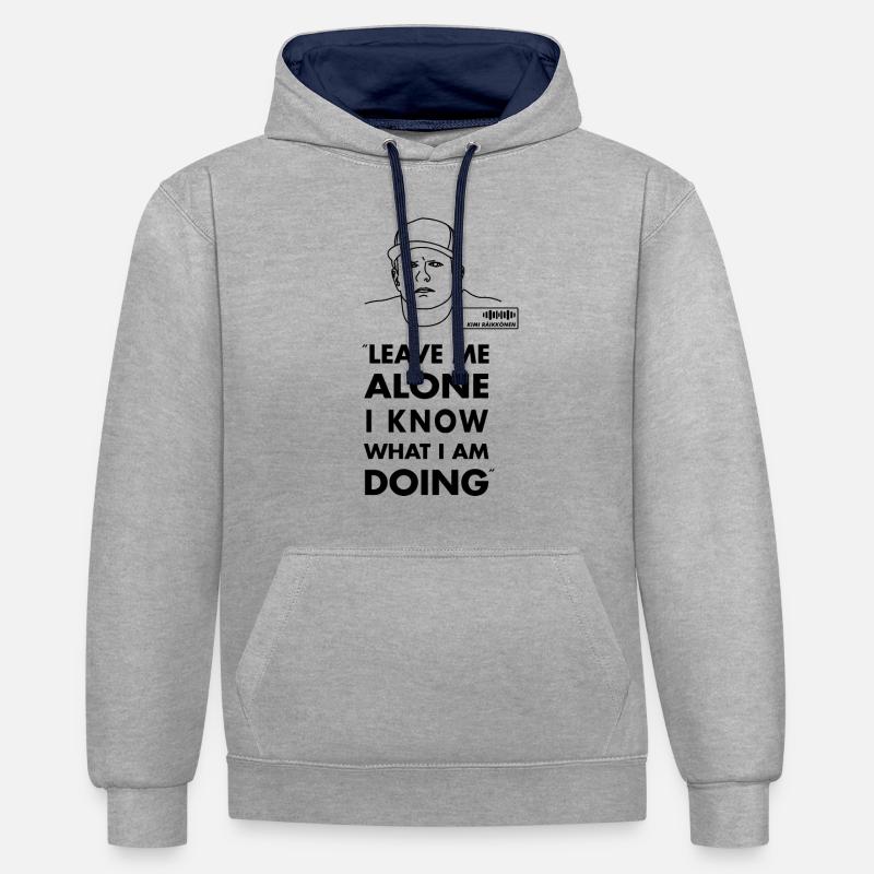 Radio de l’équipe Kimi - Sweat à capuche contrasté - gris chiné/bleu marine