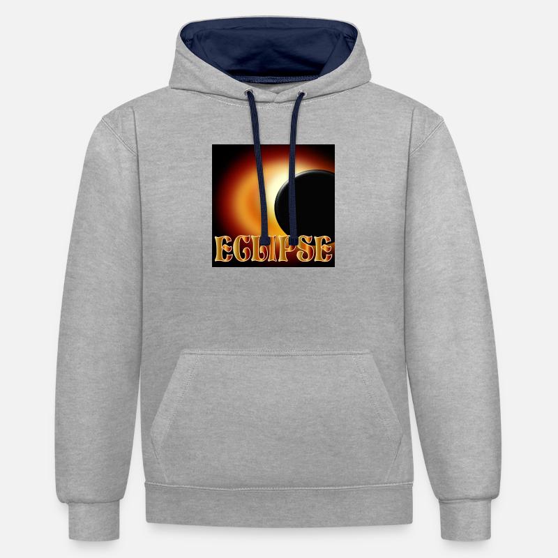 SOLAR ECLIPSE ECLIPSE ASTRONOMY - Contrast hoodie - heather grey/navy