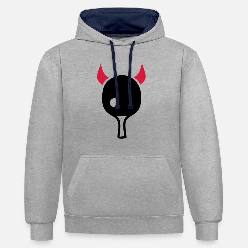table tennis - Contrast hoodie - heather grey/navy