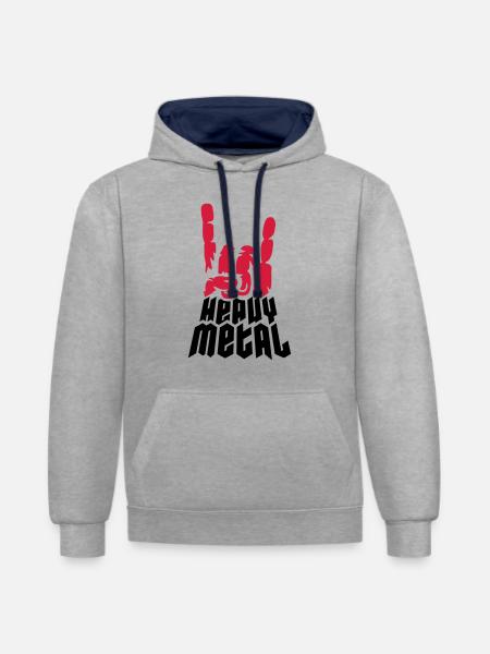Cool Logo Heavy Metal - Contrast hoodie - heather grey/navy