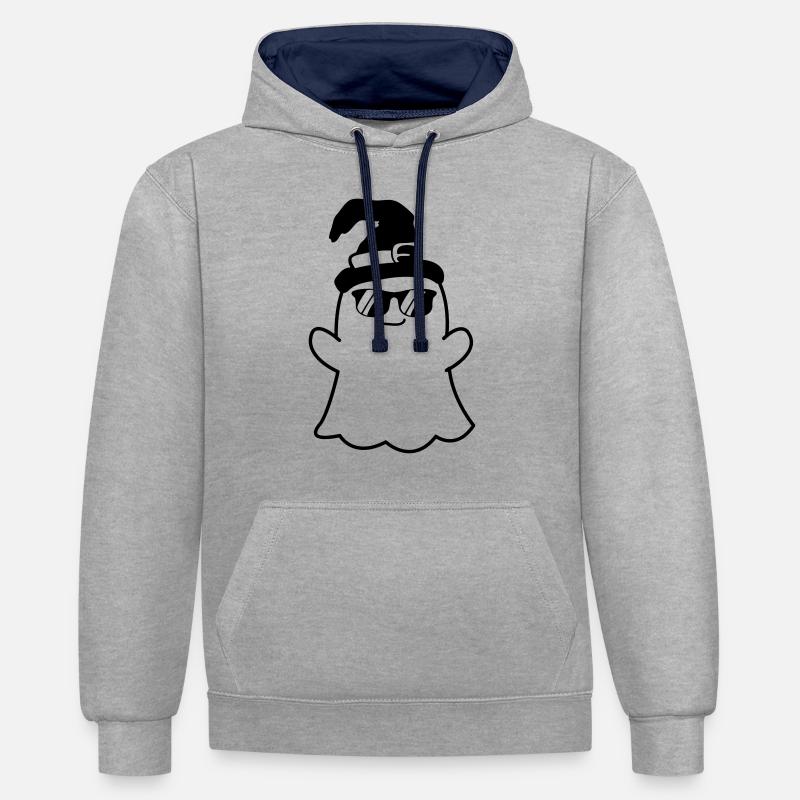 Ghost Cool - Contrast hoodie - heather grey/navy