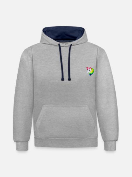 My Little Pony Retro Embroidery - Contrast hoodie - heather grey/navy