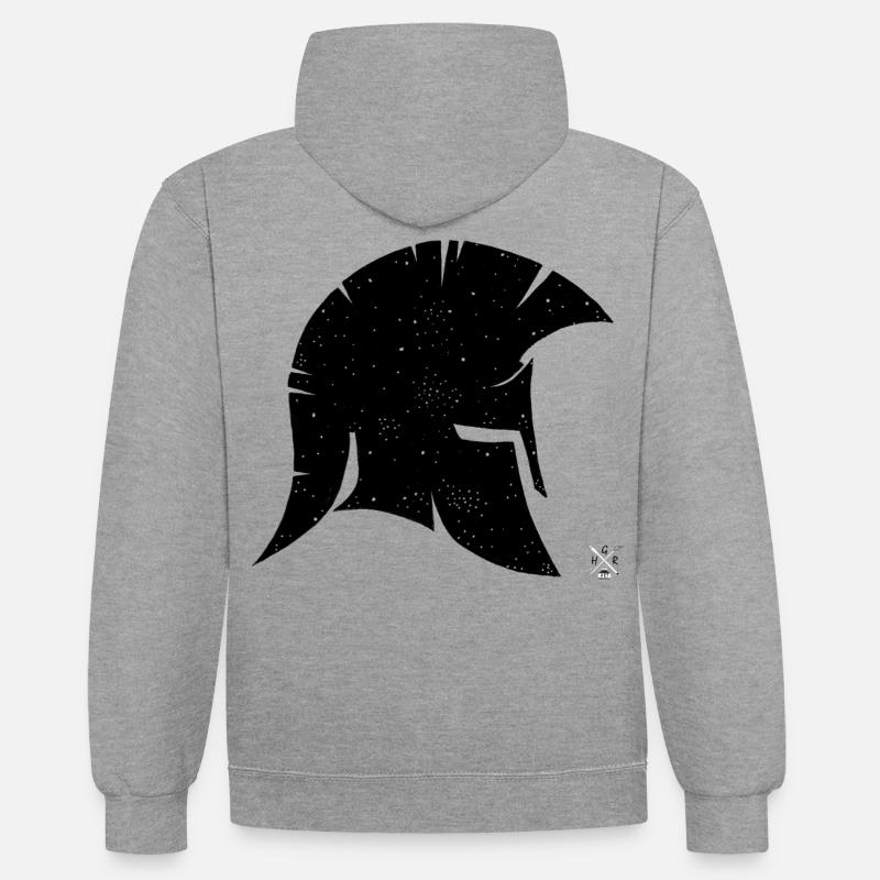 Sparte Galaxy - Sweat à capuche contrasté - gris chiné/bleu marine