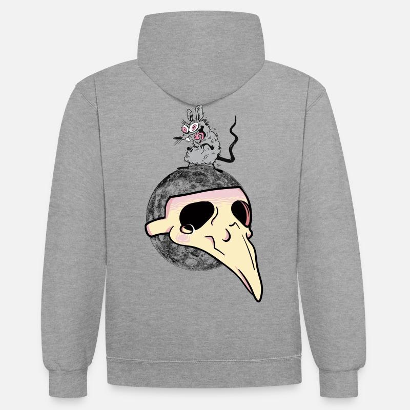 Peste terrestre Planète peste Pollution - Sweat à capuche contrasté - gris chiné/bleu marine