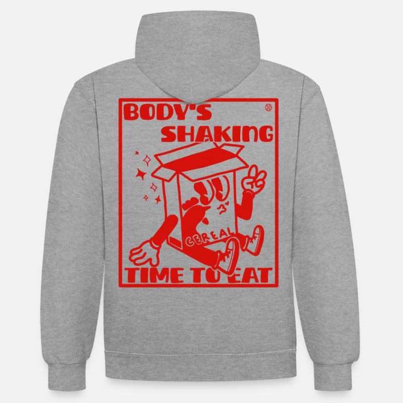 Hyperfixation ADHS Problem - Kontrast-Hoodie - Grau meliert/Navy