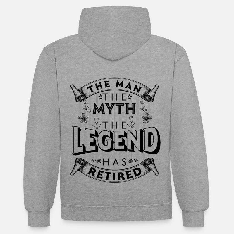 La légende s'est retirée - Sweat à capuche contrasté - gris chiné/bleu marine