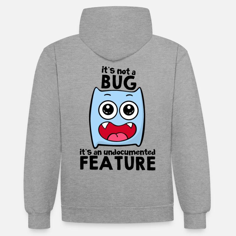 Programmierer - Kontrast-Hoodie - Grau meliert/Navy