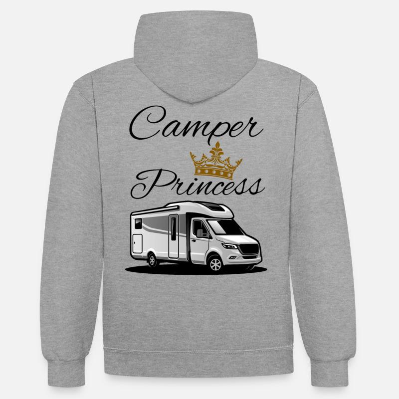 Camper Princesse-Camper Princesse - Sweat à capuche contrasté - gris chiné/bleu marine