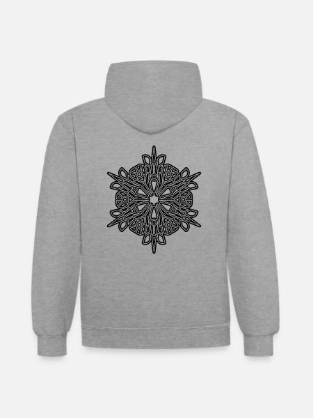 RF319BLACKUK - Contrast hoodie - heather grey/navy