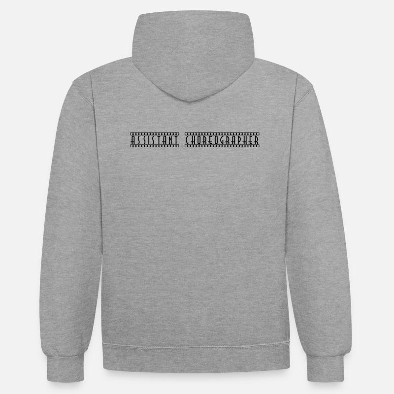 Assistant_Choreographer - Sweat à capuche contrasté - gris chiné/bleu marine