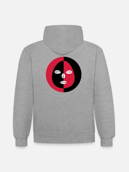 Eleggua - Contrast hoodie - heather grey/navy