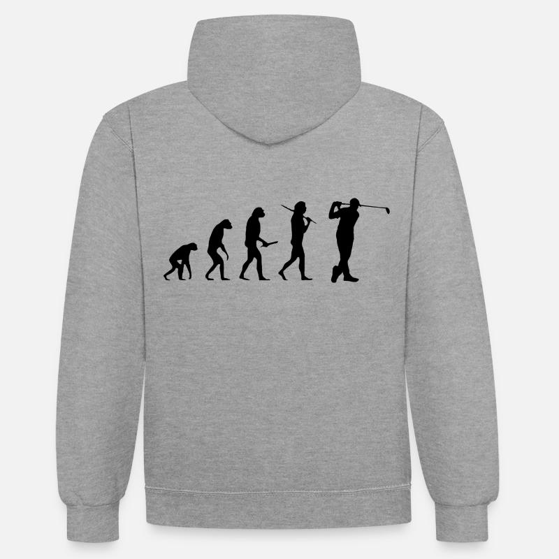 Golf - Golfers - Evolution - Sweat à capuche contrasté - gris chiné/bleu marine