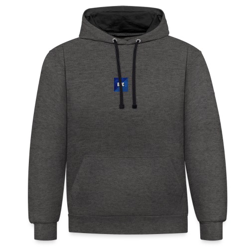 BLUE - Contrast hoodie