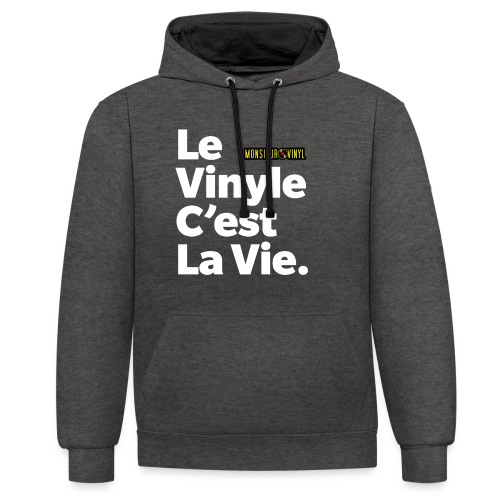 Le Vinyle C'est La Vie - Sweat-shirt contraste