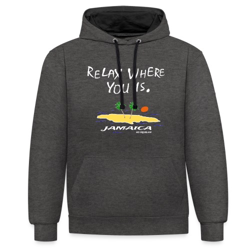 RELAX WHERE YOU IS - Jamaica No Problem - Kontrast-Hoodie