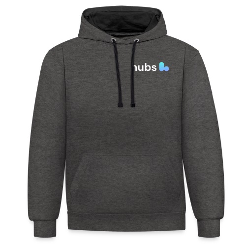 Hubs Logo White - Contrast hoodie