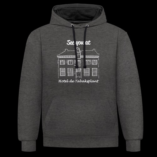 See you at Hotel de Tabaksplant WHITE - Contrast hoodie