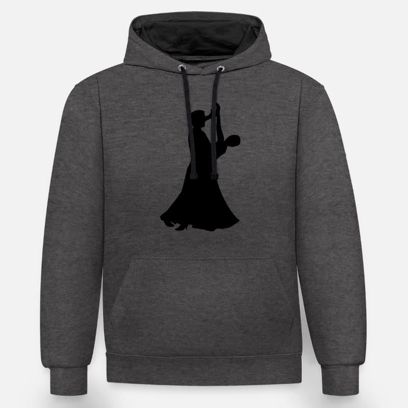 Danser - Sweat à capuche contrasté - anthracite/noir