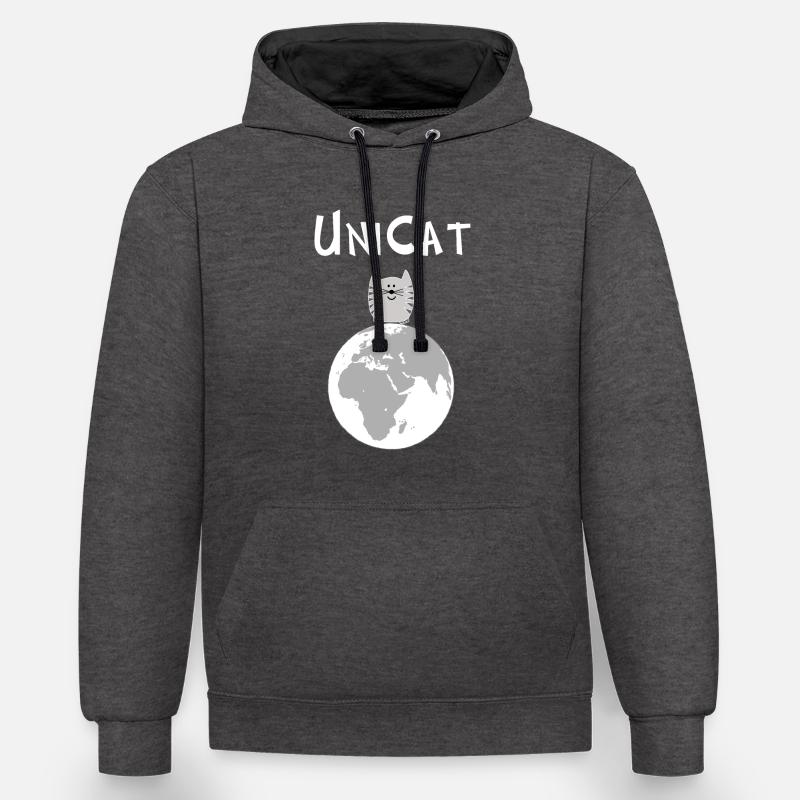 Unique: vous êtes unique, très spécial - Sweat à capuche contrasté - anthracite/noir