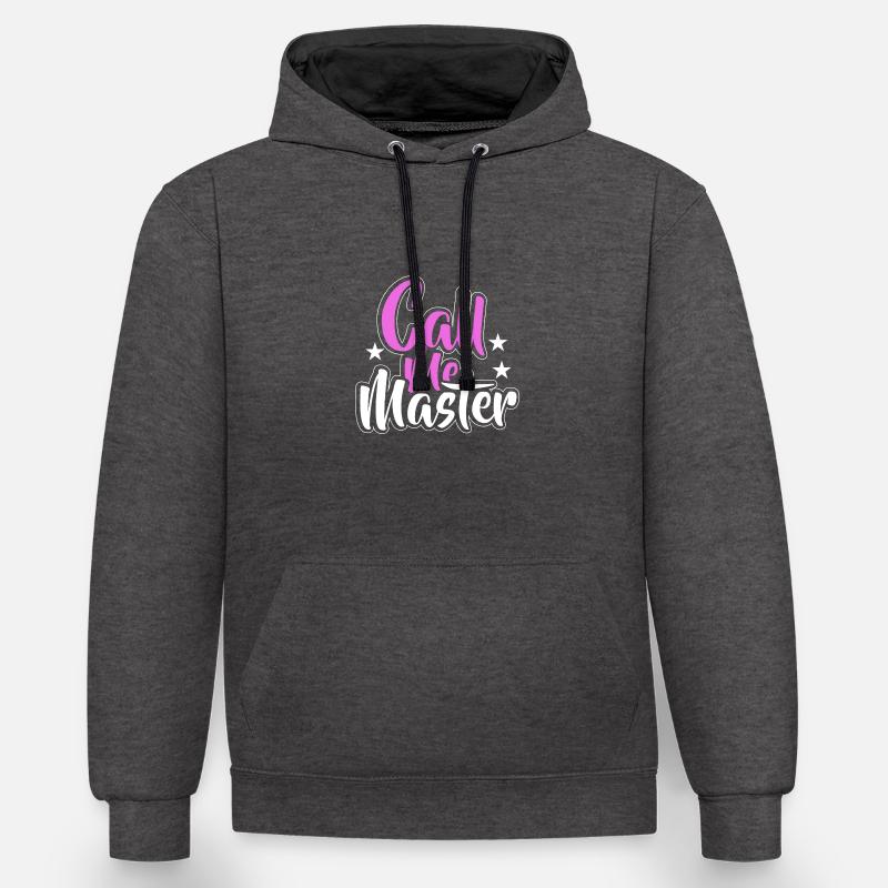 Diplôme de Master Diplôme Université - Sweat à capuche contrasté - anthracite/noir