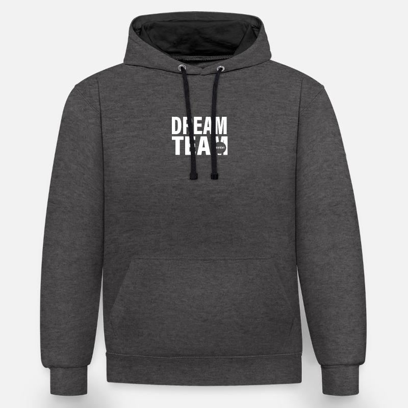 Équipe de rêve - Sweat à capuche contrasté - anthracite/noir