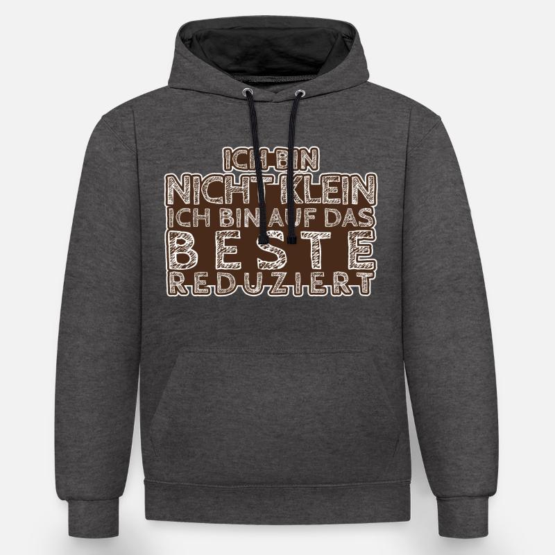 Je ne suis pas petit - Sweat à capuche contrasté - anthracite/noir