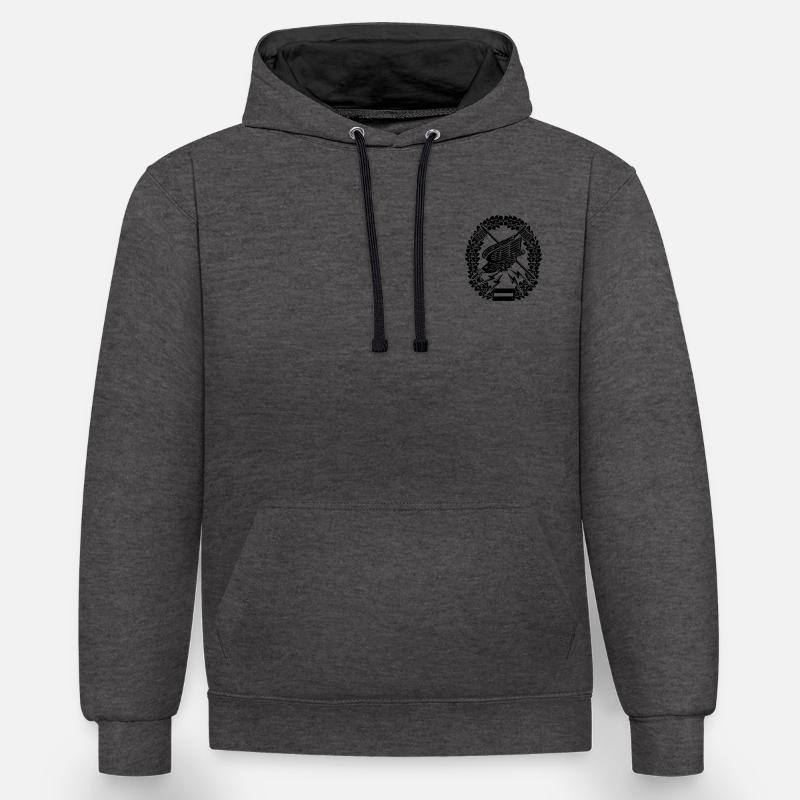 Fernspaeher White - Sweat à capuche contrasté - anthracite/noir