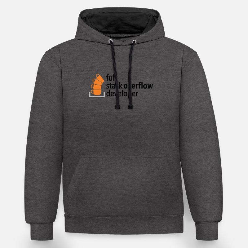 Full stack developer - Contrast hoodie - charcoal/black