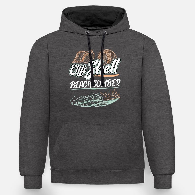 Offishell Beachcomber - Shell - Contrast hoodie - charcoal/black