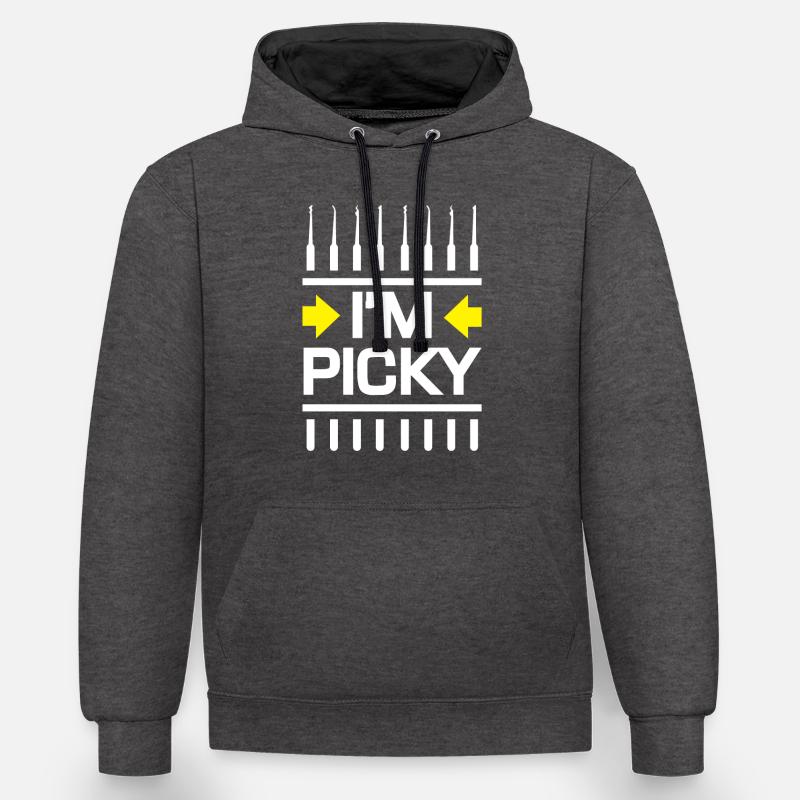 IM Picky Lockpicking Lockpicker - Sweat à capuche contrasté - anthracite/noir