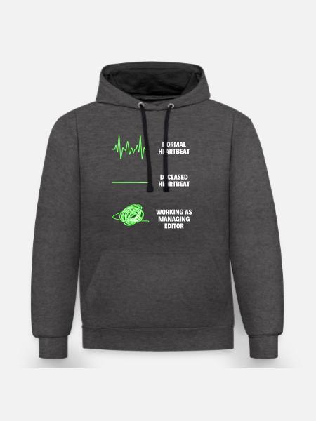 Manager Accounts Professional Worker - Kontrast-Hoodie - Anthrazit/Schwarz