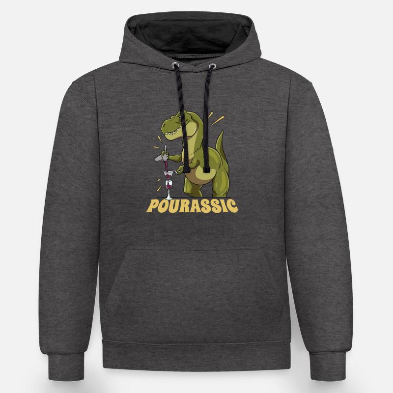 bartender, bartender, bartender, bartender, - Contrast hoodie - charcoal/black
