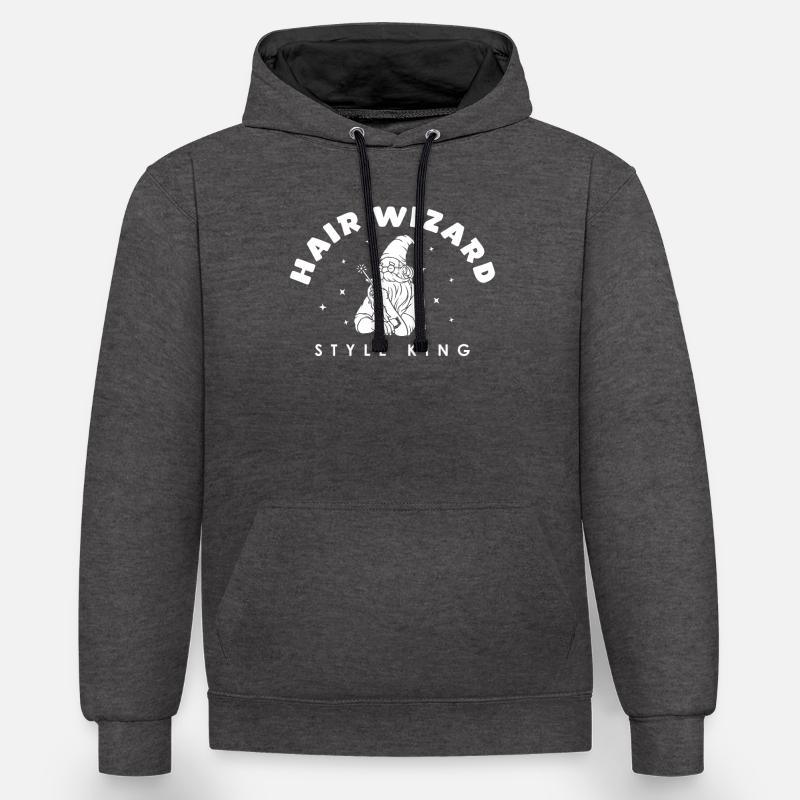 Coiffeur Coiffeur Coiffeur Coiffeur - Sweat à capuche contrasté - anthracite/noir