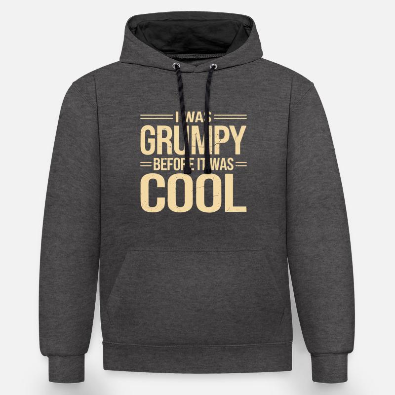 Grumpy Old Man Grumpy - Contrast hoodie - charcoal/black