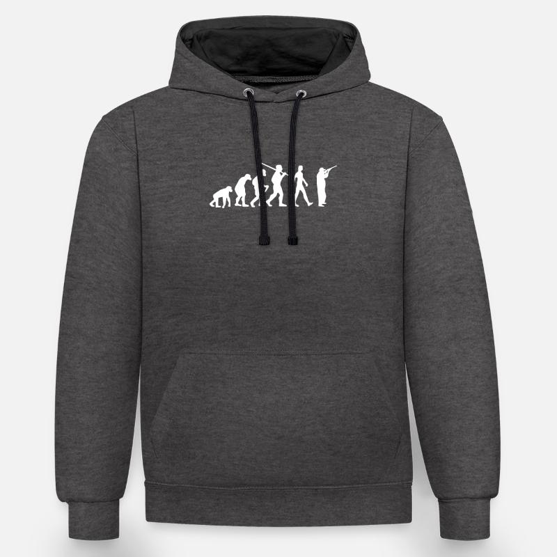 Jaeger Evolution Jäger - Sweat à capuche contrasté - anthracite/noir