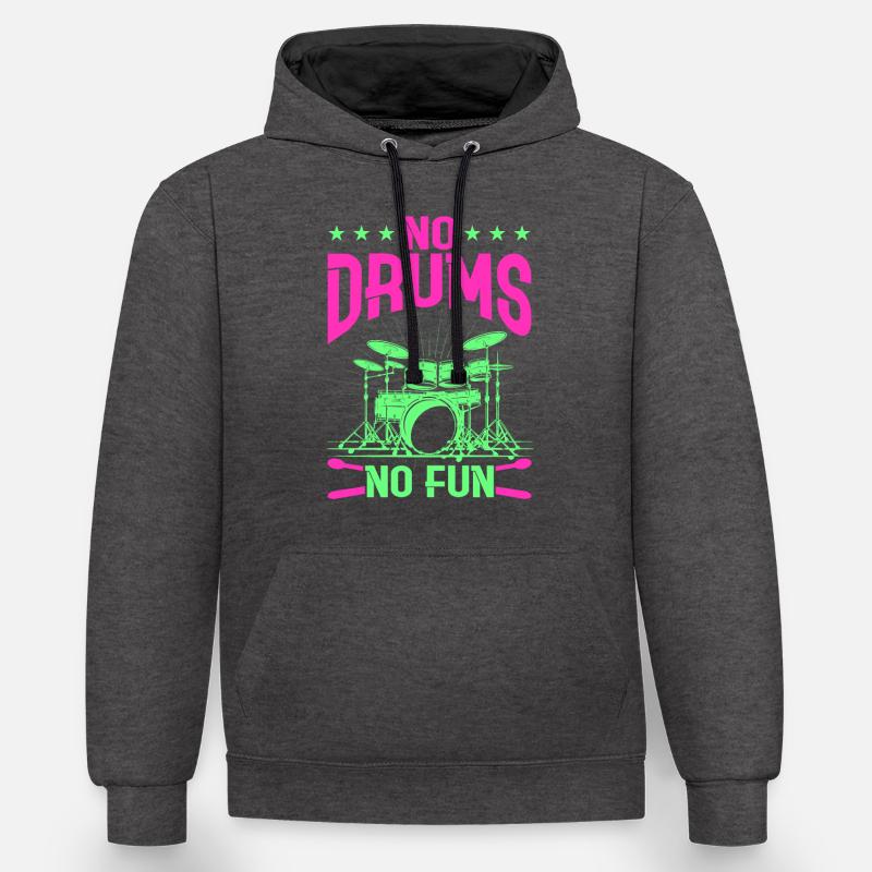 Batteurs Batteurs Batteurs Batteurs - Sweat à capuche contrasté - anthracite/noir