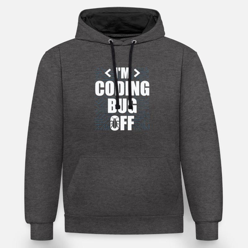 Informatik Admin Programmierer IT-Programmierer - Kontrast-Hoodie - Anthrazit/Schwarz